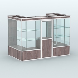 Павильон из профиля пристенный №2а (4,05 кв. м), Ясень Анкор темный