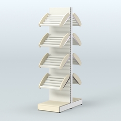 Узкий островной стеллаж для хлеба и выпечки СХОВ-02, Крем Вайс + Белый