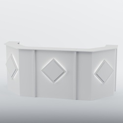 Ресепшен со скошенными углами РОМБ №5, Белый