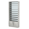 Стеллаж из ДСП с 9-ю полками 250x900 мм серии LEVEL-9 №11-2 (З/C - ЗЕРКАЛО), Метрополитан Грей