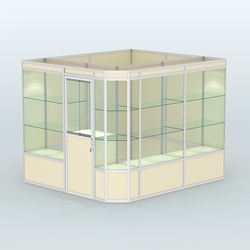 Павильон из профиля угловой №6а (5,5 кв.м), Крем Вайс