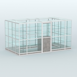 Павильон из профиля островной №2г, Бетон Чикаго светло-серый F186 ST9