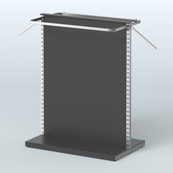 Система ЭЛЕГАНТ островная с ДСП и П-образными поручнями №1, Черный