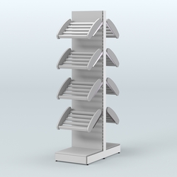 Узкий островной стеллаж для хлеба и выпечки СХОВ-02, Серый