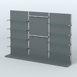 Система ЭЛЕГАНТ №10 пристенная с ДСП (3600 мм), Темно-Серый