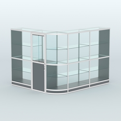 Павильон из профиля угловой №2г (5,5 кв.м), Темно-Серый