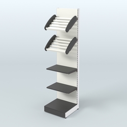Стеллаж для хлеба и выпечки с полками - корзинами Феникс №15, Черный и Белый