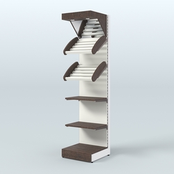 Стеллаж для хлеба и выпечки с полками - корзинами и фризом Феникс №15Ф, Дуб Венге + Белый