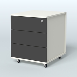 Тумба мобильная Киви, цвет белый, Белый и Черный