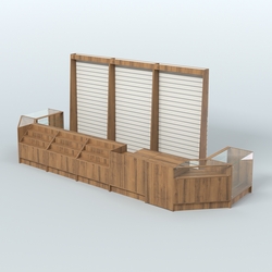 Торговый Островок "Эконом" №5 (9, 72 кв.м), Орех + Белый