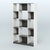 Стеллаж из ДСП серии ЛОФТ №12-1 Белый и Черный