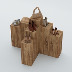 Демо-стенд Ступени Т-обр №2, Дуб Канзас коричневый