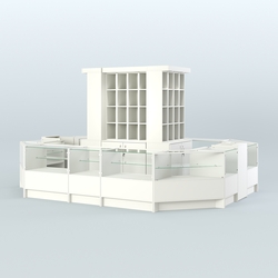 Павильон с круговым обзором для продажи чая и кофе №9, Белый