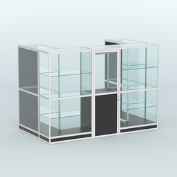 Павильон из профиля пристенный №2г (4,05 кв. м), Черный