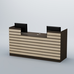 Ресепшен Атлант с накладными планками №6, Дуб Венге + Дуб Сонома