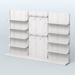 Система ЭЛЕГАНТ №9 пристенная с ДСП (3600 мм), Ясень Анкор светлый