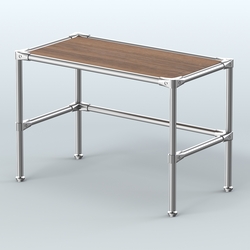 Стол малый D-41 с полкой ДСП 16мм, Орех