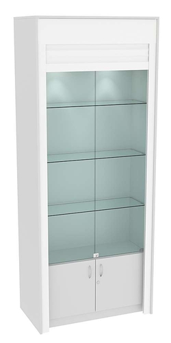 Торговая витрина с рольставнями ЭК-300-1, Серый