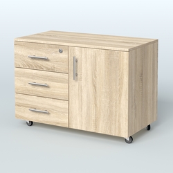 Тумба для оргтехники Види Вуд, цвет мокко, Дуб Сонома