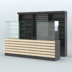 Торговая точка для чая, кофе и выпечки №13, Черный + Дуб Сонома