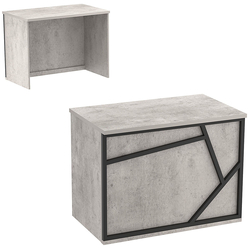 Ресепшен - стол серии ЛОФТ - АЛЬФА №1 (декор №1), Бетон Чикаго светло-серый F186 ST9