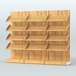 Стеллаж для хлеба и выпечки трехсекционный Феникс №8, Дуб Золотистый