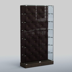 Низкая стеклянная витрина КАПИТОНЕ №9-ХП, Дуб Венге + 17 Elephant