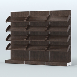 Стеллаж для хлеба и выпечки трехсекционный Феникс №8, Дуб Венге