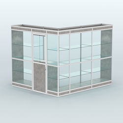 Павильон из профиля угловой №1в (5,5 кв.м), Бетон Чикаго светло-серый F186 ST9