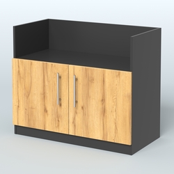 Креденция с нишей , Черный и Дуб Золотистый U1148