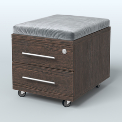 Тумба 2 ящика под подушку Лиани, цвет шамони темный, Дуб Венге