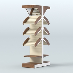 Стеллаж для хлеба островной узкий с зеркальным фризом СХОВФ-04, Орех + Крем Вайс