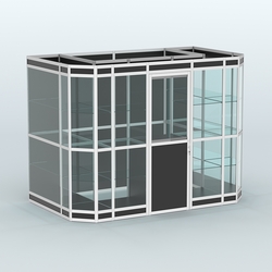 Павильон из профиля пристенный №10в (4,05 кв.м), Черный