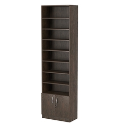 Стеллаж из ДСП с 7-ю полками 300x600 мм серии LEVEL-7 №5 (З/C - ДВП), Дуб Венге