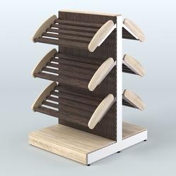 Стеллаж для хлеба и выпечки островной низкий СХОН-01, Дуб Сонома + Дуб Венге