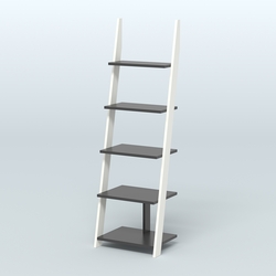 Торговая пристенная стойка ЛОФТ №1-650 малая, Белый и Черный