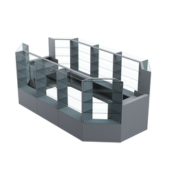 Торговый островок в центр зала ГРАЦИЯ №4 (открытый) (8, 55 кв.м), Темно-Серый