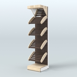 Стеллаж для хлеба и выпечки с полками - корзинами и фризом Феникс №5Ф, Дуб Сонома + Дуб Венге