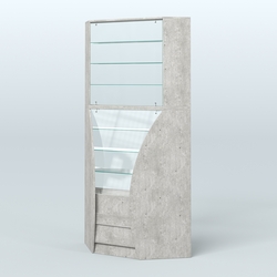 Витрина внутренний угол БРИЗ №4, Метрополитан Грей