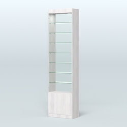 Высокая витрина серии Эконом №304-600 (без дверей), Ясень Анкор светлый