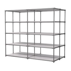 Хромированное вешало ПЛАТФОРМА №4-3 с полками ДСП 16мм, Ясень Анкор светлый - U31104