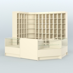 Павильон из витрин, прилавков для продажи чая и кофе №1, Крем Вайс