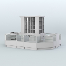 Павильон с круговым обзором для продажи чая и кофе №9, Серый