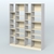 Стеллаж из ДСП серии ЛОФТ №15-2 с полками ДСП Серый + Крем Вайс