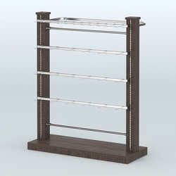 Островная система с перфорацией и разными поручнями №5, Дуб Венге