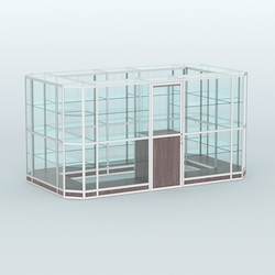 Павильон из профиля островной №3г, Ясень Анкор темный