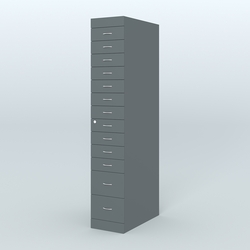 Рецептурный шкаф для аптек METACASE №1 глубиной 800 мм (13 ящиков), Темно-Серый