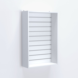 Витрина настенная №202-1В без дверей с эконом панелью, Белый