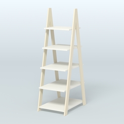 Торговая двусторонняя стойка ЛОФТ №3-650 узкая, Крем Вайс + Белый