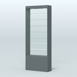 Высокая витрина серии Эконом №304-900 (без дверей), Темно-Серый